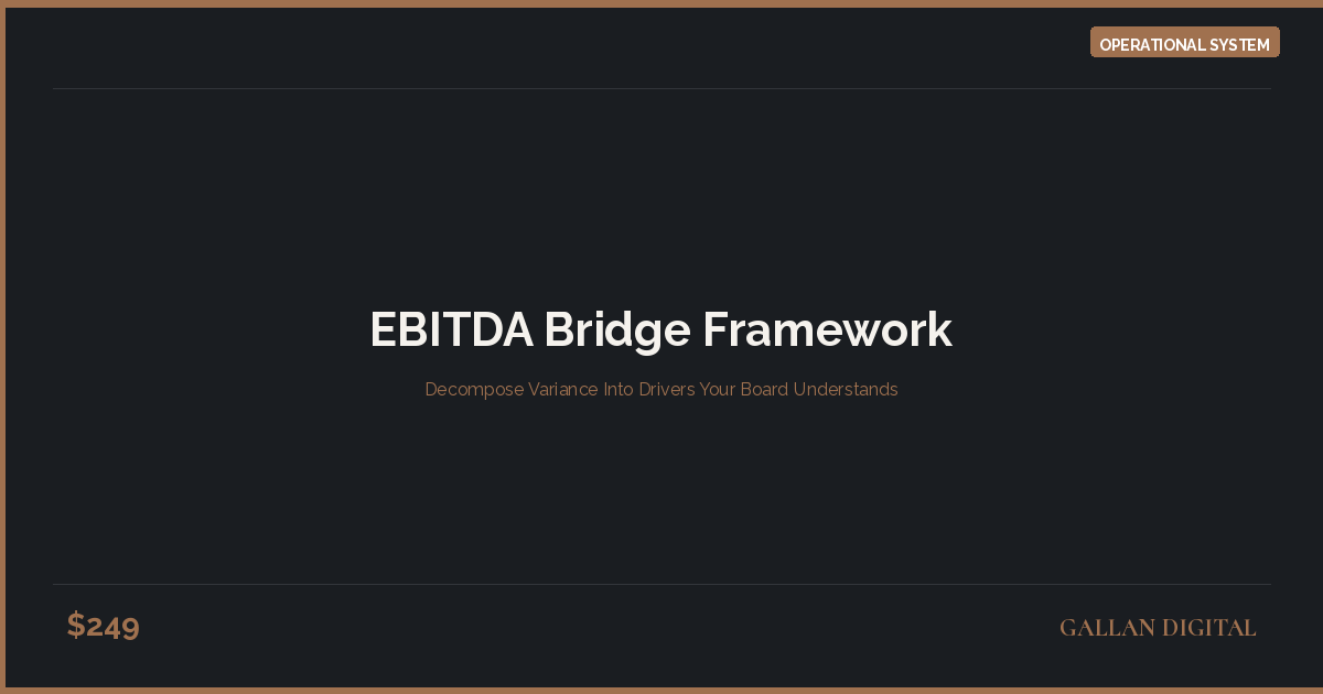 EBITDA Bridge Framework
