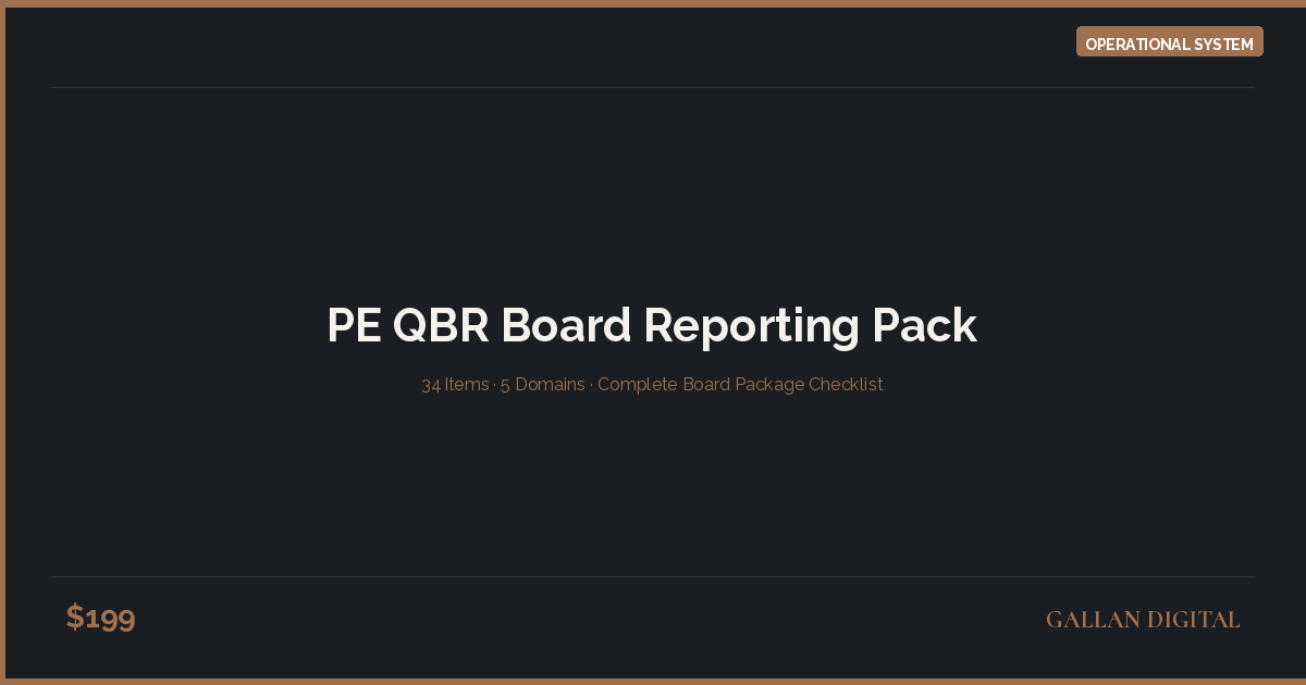 PE QBR Board Reporting Pack