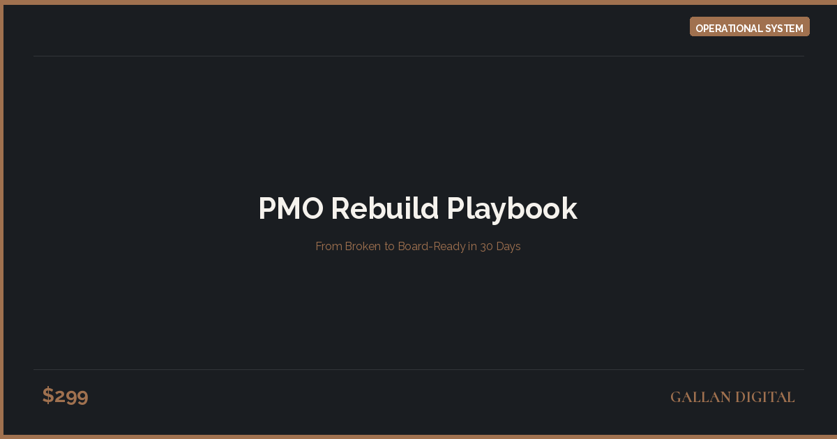 PMO Rebuild Playbook